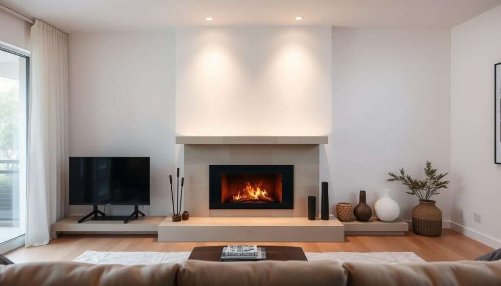 fireplace focal point