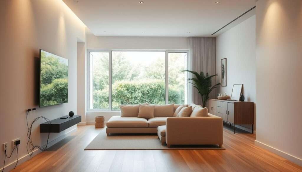 hide cords living room