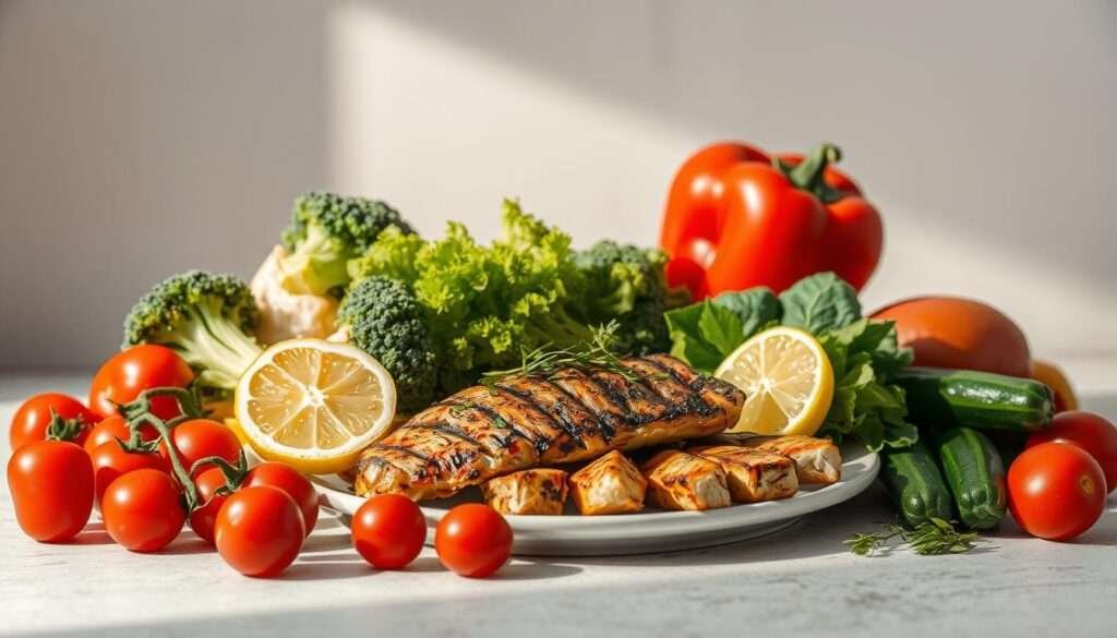 protein and vegetables