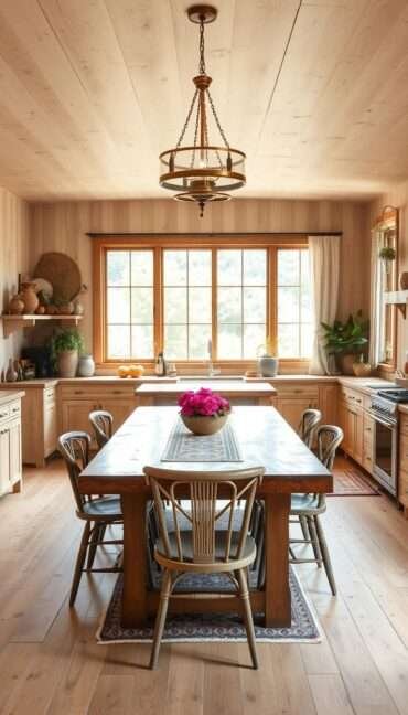 rustic boho kitchen, boho kitchen on a budget